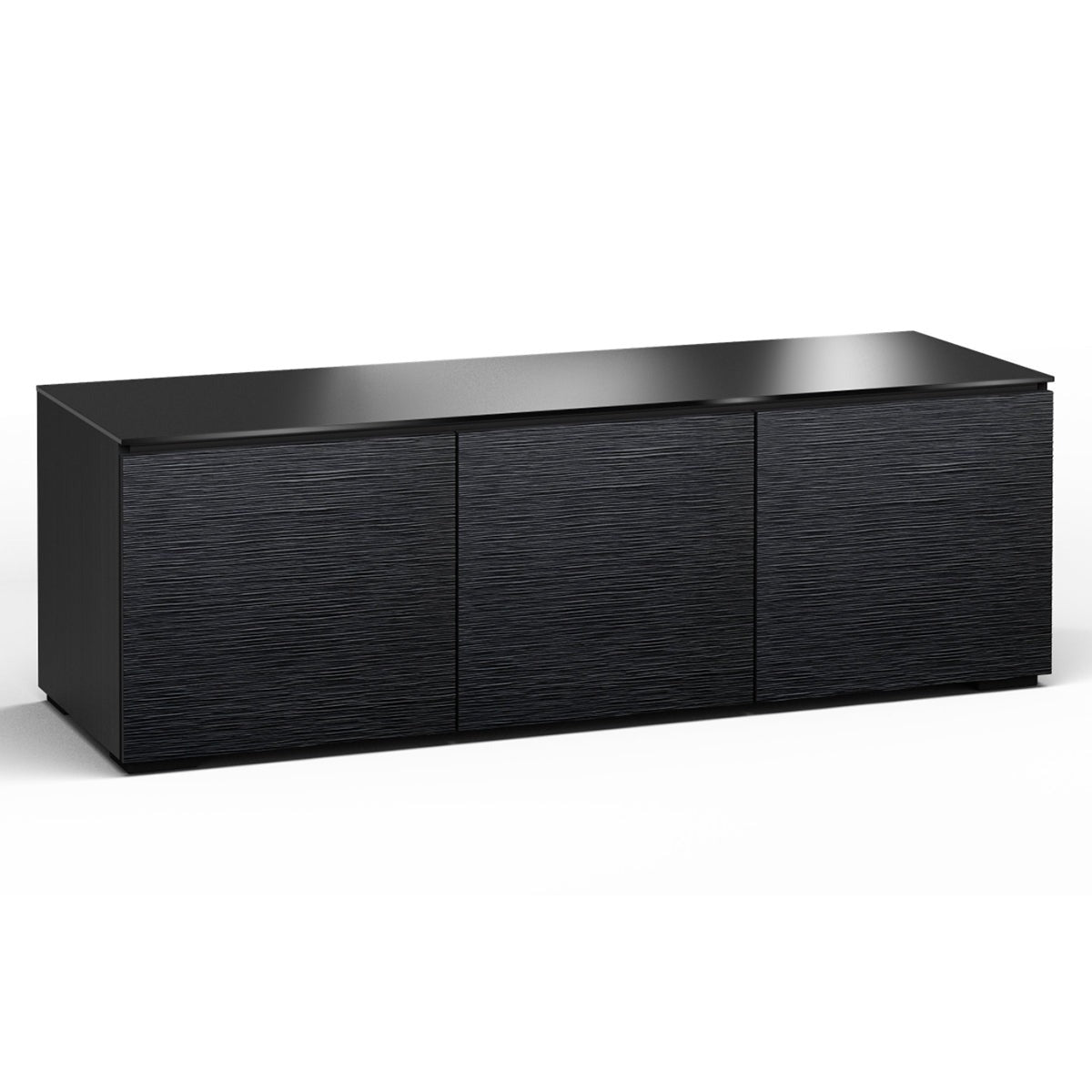 Salamander Designs Chicago 237 Woodgrain-Width AV Cabinet - Textured Black Oak