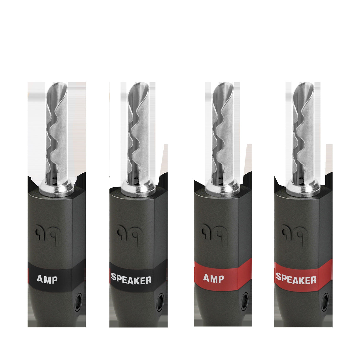 AudioQuest SureGrip® 300 Banana Speaker Connectors – Fits Standard Banana Jacks (Supports up to 9 AWG)