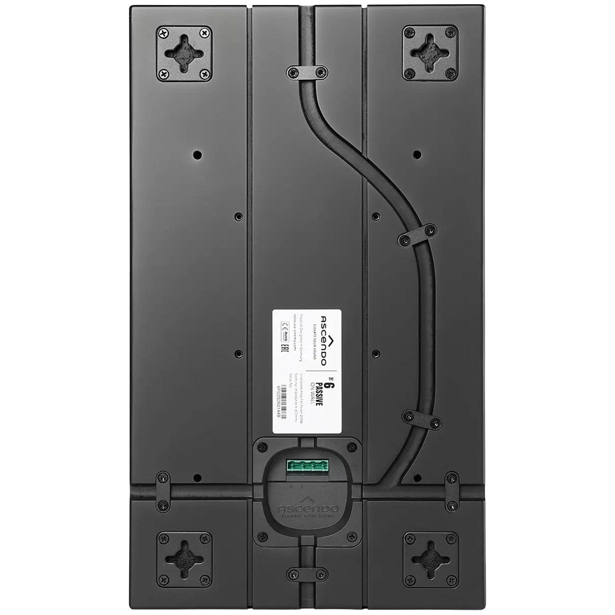 Ascendo Audio The6 Passive On-Wall Loudspeaker - Black/Black Grille - Each