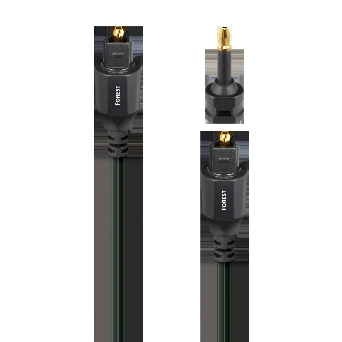 AudioQuest Forest Optical i-Pack Toslink Fiber-Optic Cable + Mini-Adaptor - Installer 5-Pack