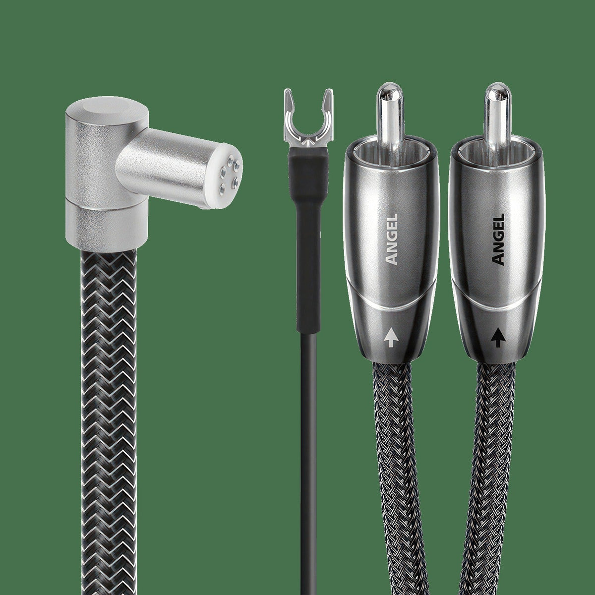 AudioQuest Angel 90 ̊ Tonearm JIS > RCA Tonearm Cable + Ground Wire