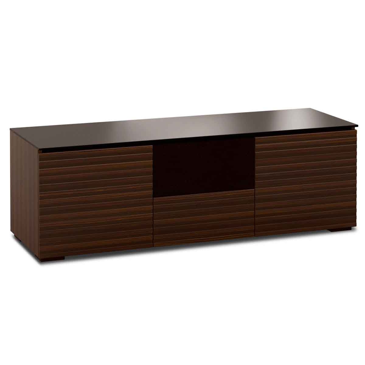 Salamander Designs Zurich 236 Triple-Width AV Cabinet w/ Center Speaker Opening Linear Texture- Opium Brown