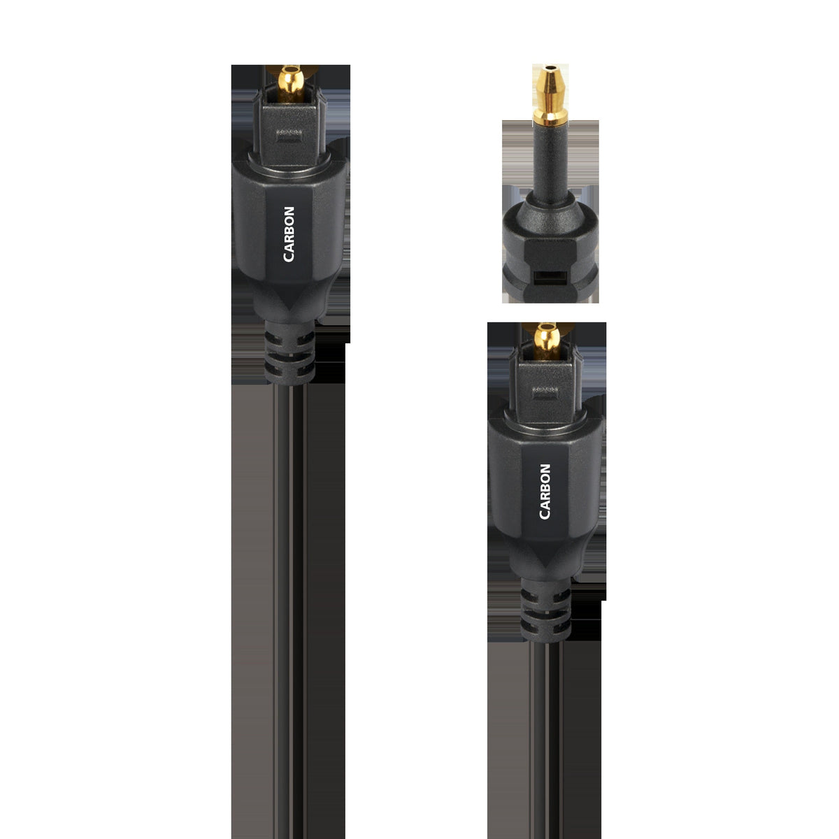 AudioQuest Carbon Optical Toslink Fiber-Optic Cable + Mini-Adaptor