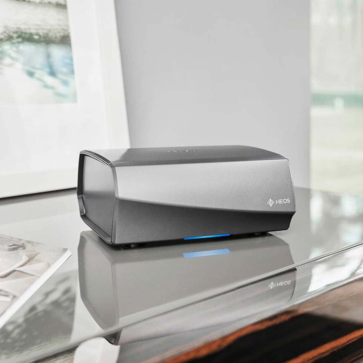 Denon HEOS Link Wireless Pre-Amplifier For Multi-Room Audio - Series 2 (New Version), Amazon Alexa Compatibility, Powered Subwoofer Connection, Black with Silver, 2.91 x 6.14 x 5.83