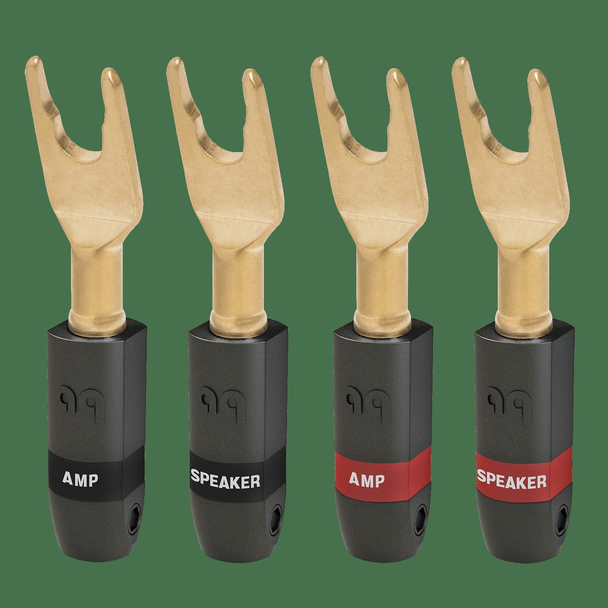 AudioQuest SureGrip® 300 Multi-Spade Speaker Connectors - Fits up to 9 AWG Speaker Cables