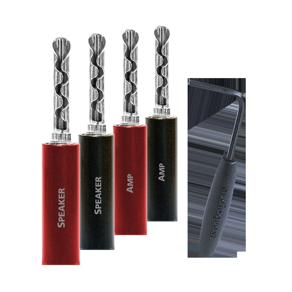 AudioQuest SureGrip® 100 Banana Speaker Connectors - Fits up to 9 AWG Speaker Cables
