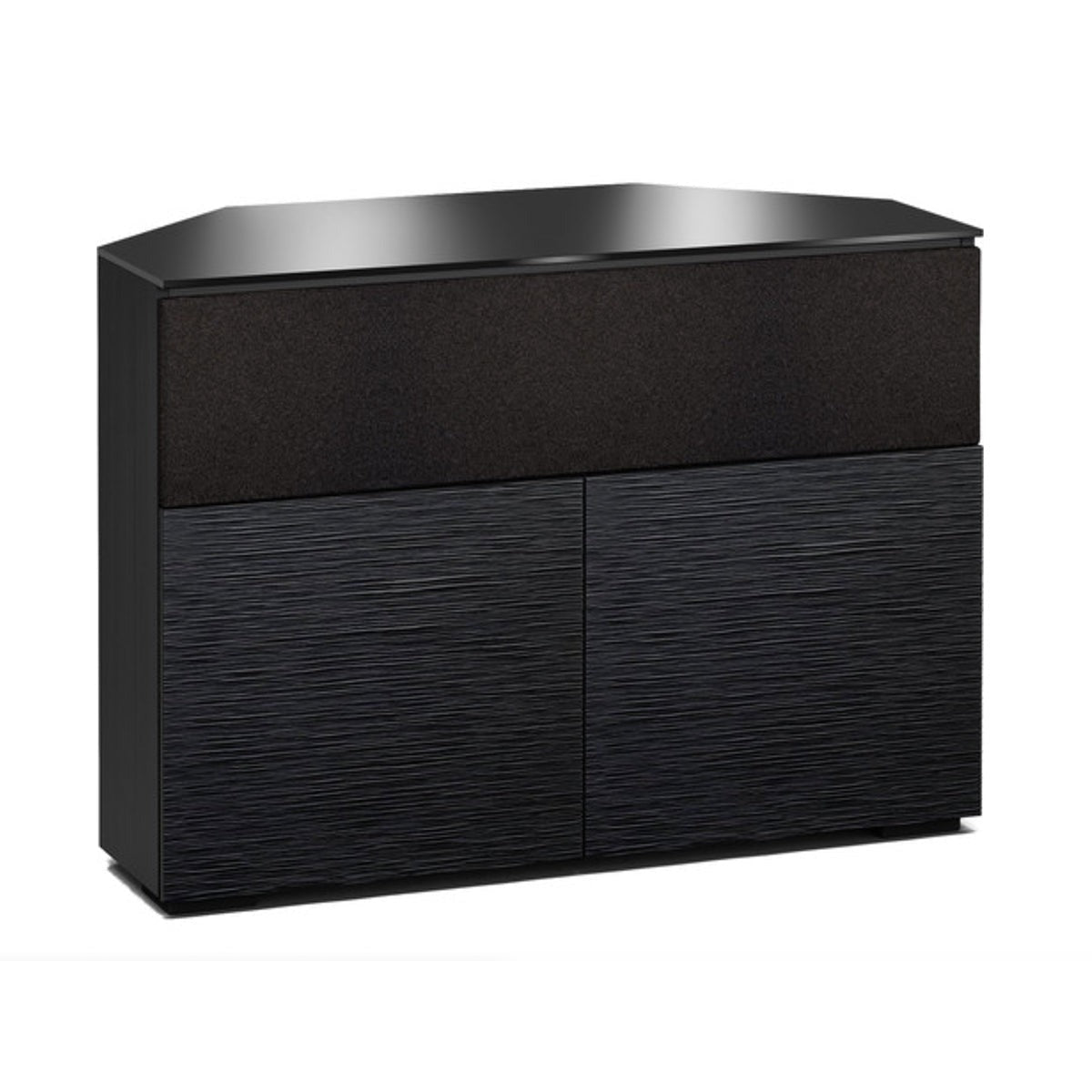 Salamander Designs Chicago 329 Twin-Width AV Cabinet w/ Center Speaker Opening Corner - Black Oak