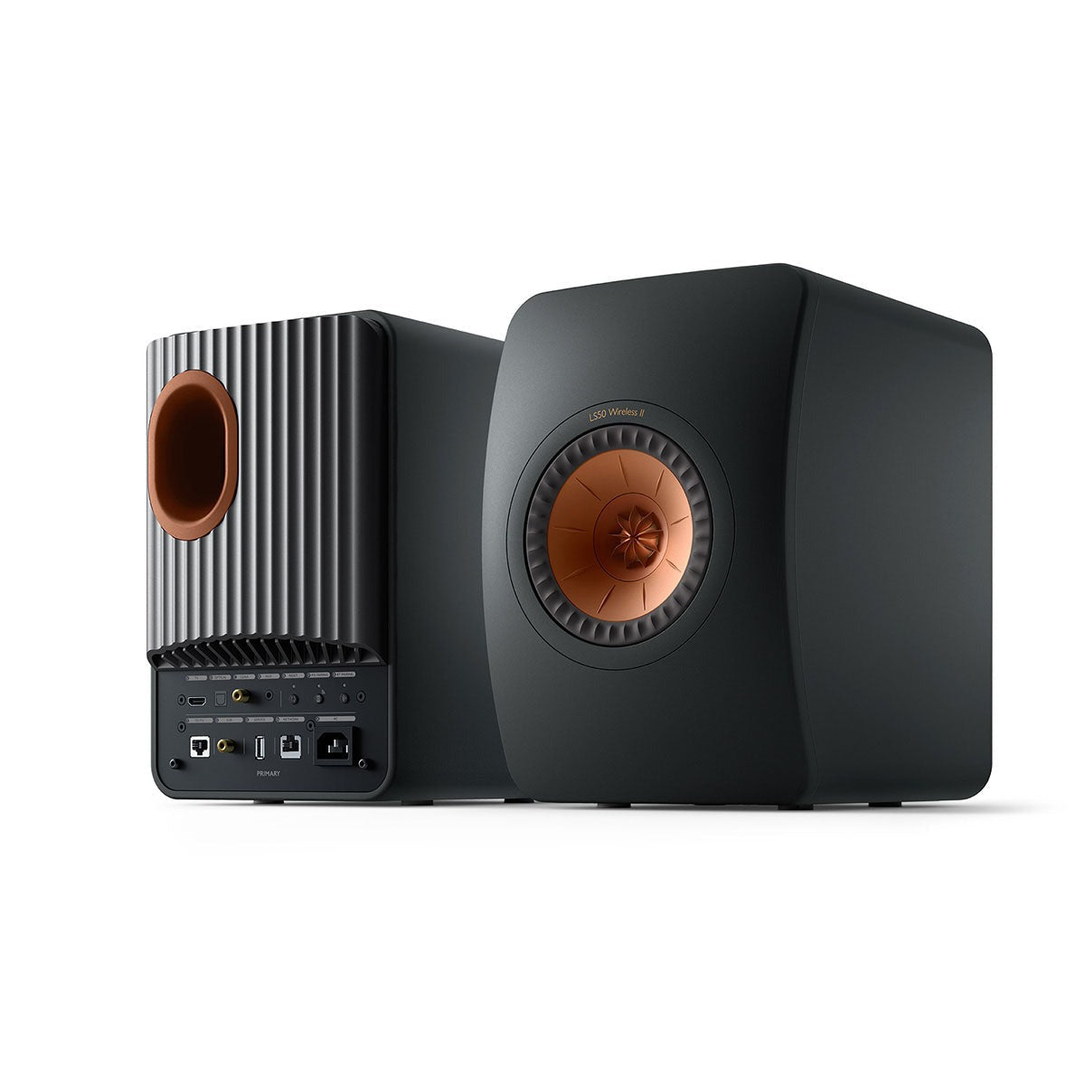 KEF OPEN BOX LS50 Wireless II High Resolution Music System - Carbon Black - Pair - A Grade