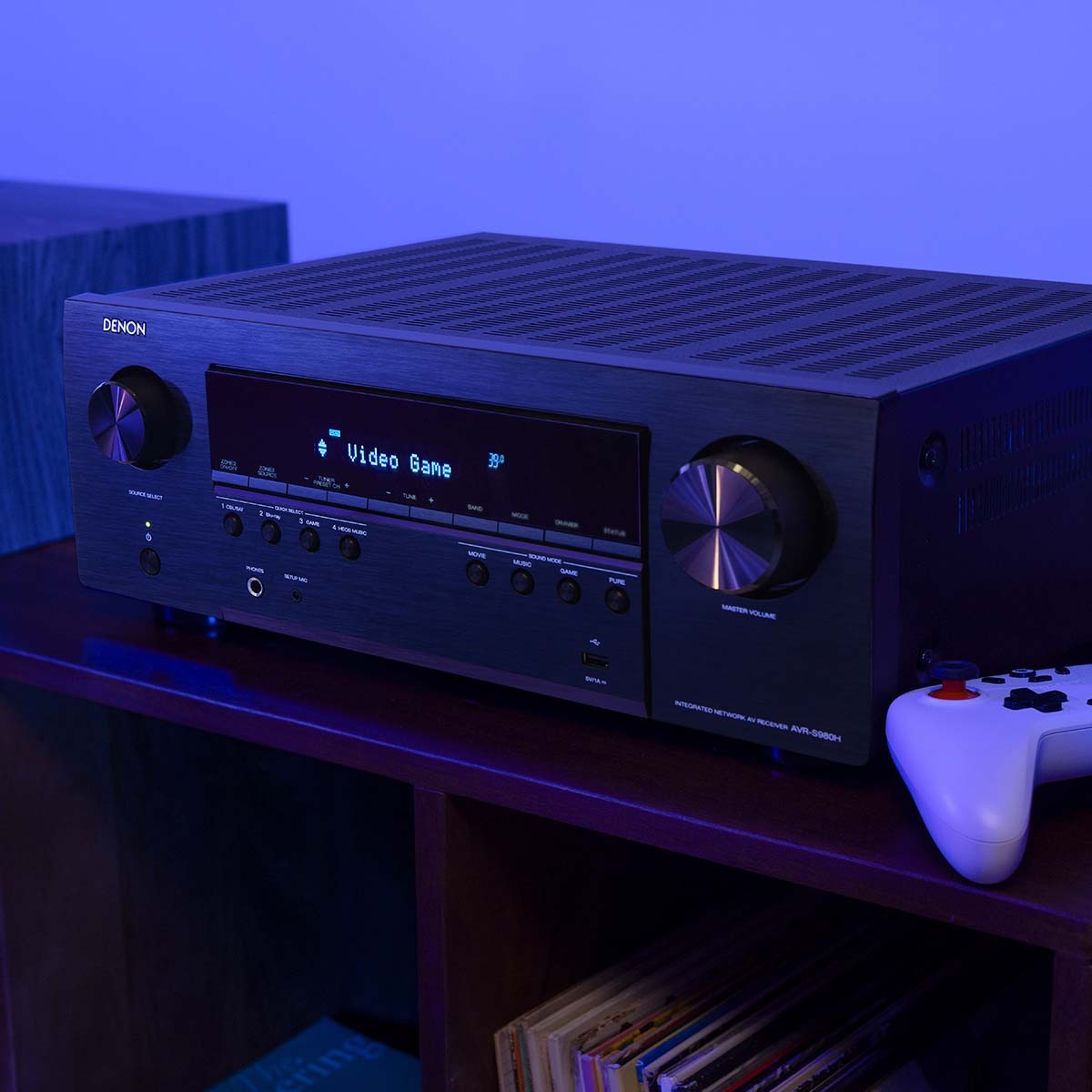 Denon AVR-S980H 7.2 Ch. 90W 4K/8K Dolby Atmos AV Receiver Powered by HEOS