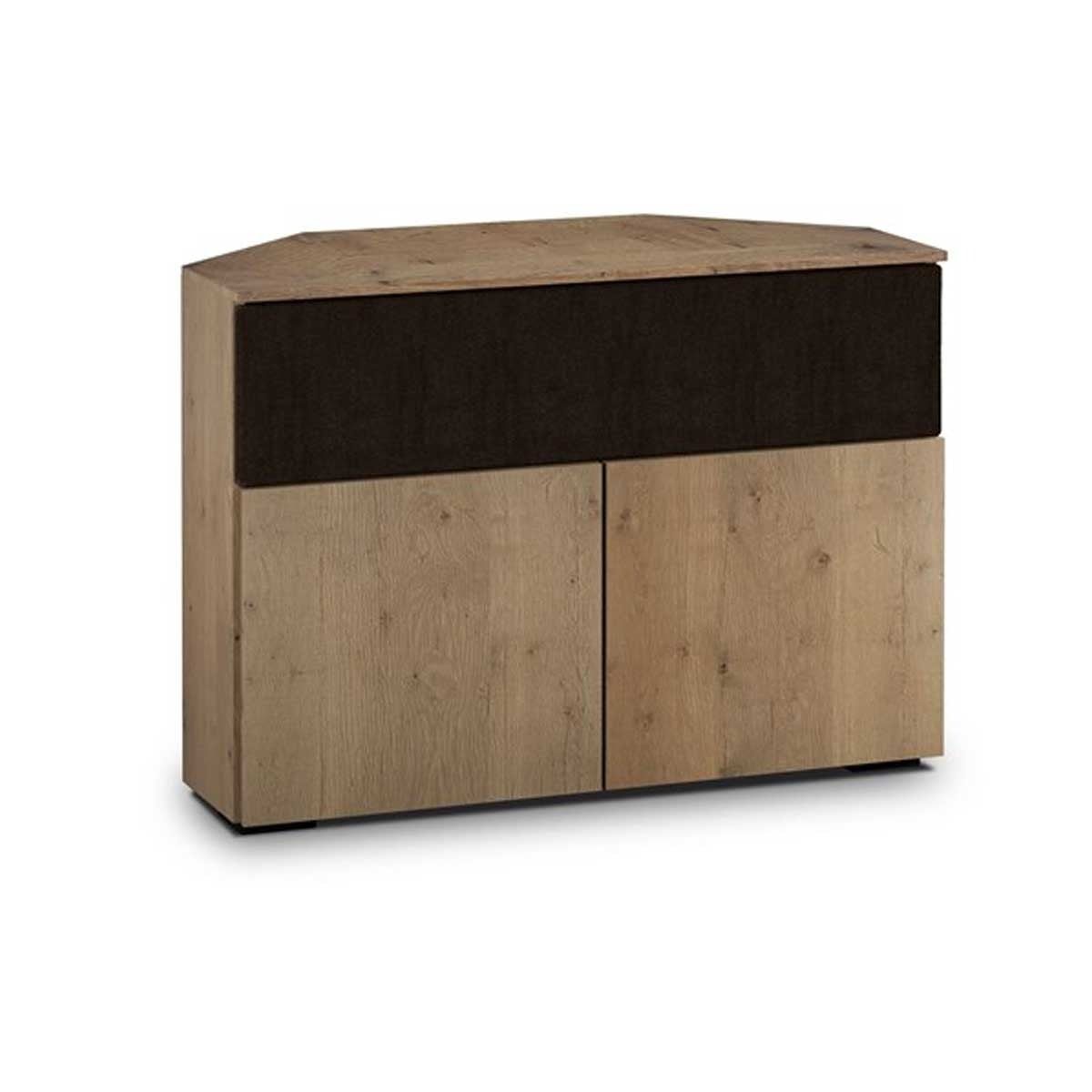 Salamander Designs Lancaster 329 Twin-Width AV Cabinet w/ Center Speaker Opening Corner - Barnboard Oak