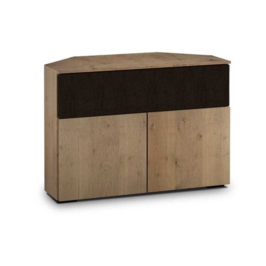 Salamander Designs Lancaster 329 Twin-Width AV Cabinet w/ Center Speaker Opening Corner - Barnboard Oak