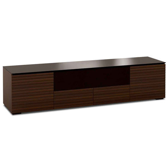 Salamander Designs Zurich 245 Quad-Width AV Cabinet w/ Center Speaker Opening Linear Texture- Opium Brown