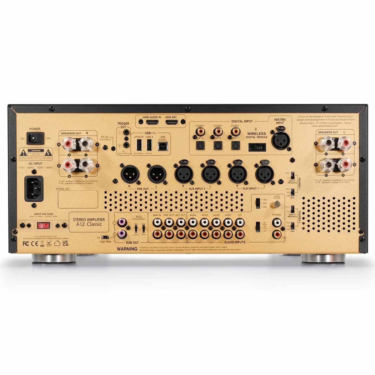 Advance Paris A12 Classic Integrated Amplifier - Black