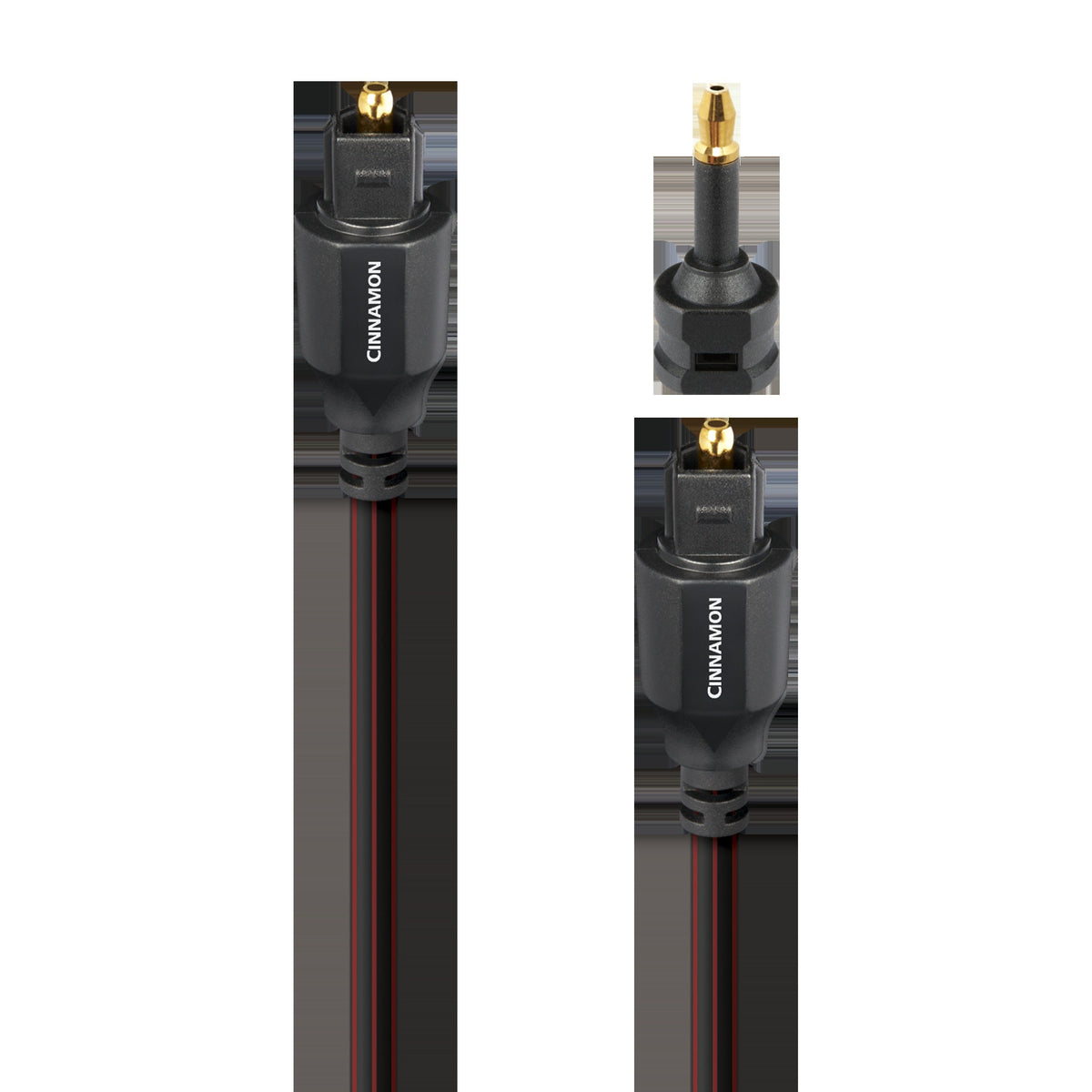AudioQuest Cinnamon Optical i-Pack Toslink Fiber-Optic Cable + Mini-Adaptor - Installer 5-Pack