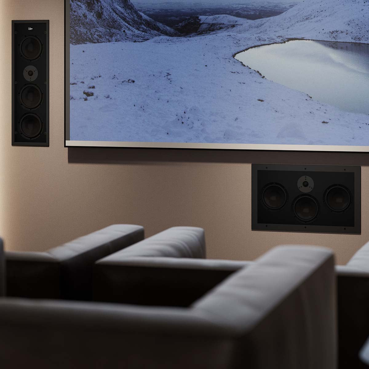 Lyngdorf D-500 Center Full range In-Wall Speaker with Closed Cabinet
