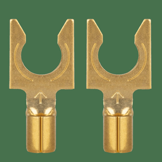 AudioQuest 1010 Spade Connectors – Fits 3/16" Binding Posts (Supports up to 10 AWG)