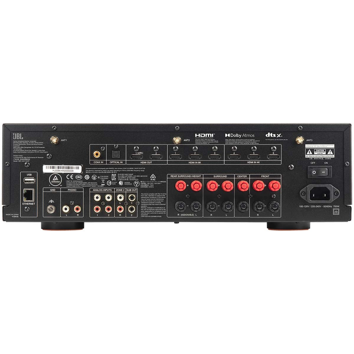 JBL OPEN BOX MA7100HP 7.1 8K HP AVR with Black Front Panel - A Grade