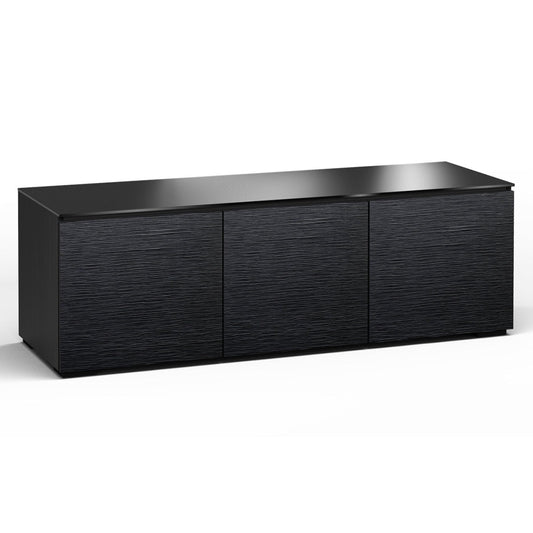 Salamander Designs Chicago 237 Woodgrain-Width AV Cabinet - Textured Black Oak