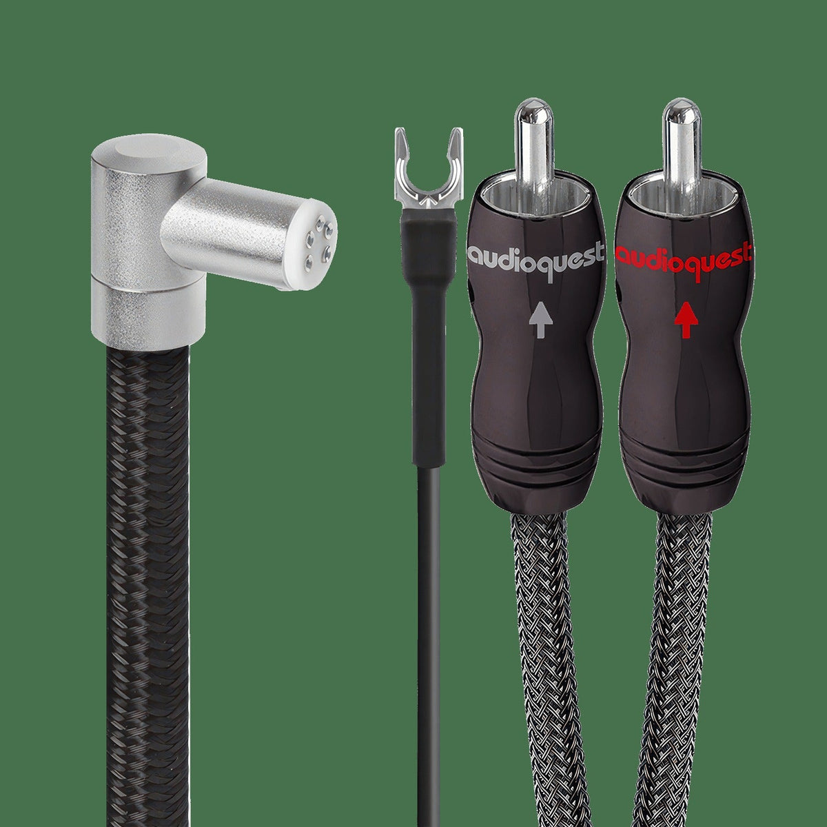 AudioQuest WEL Signature 90 ̊ Tonearm JIS > RCA Limited Edition Cable + Ground Wire
