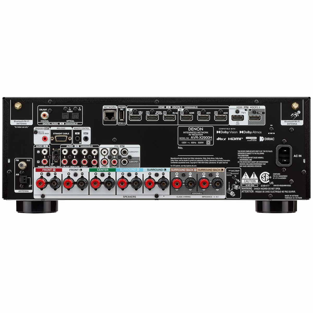Denon AVR-S2900H 7.2-Channel AV Receiver