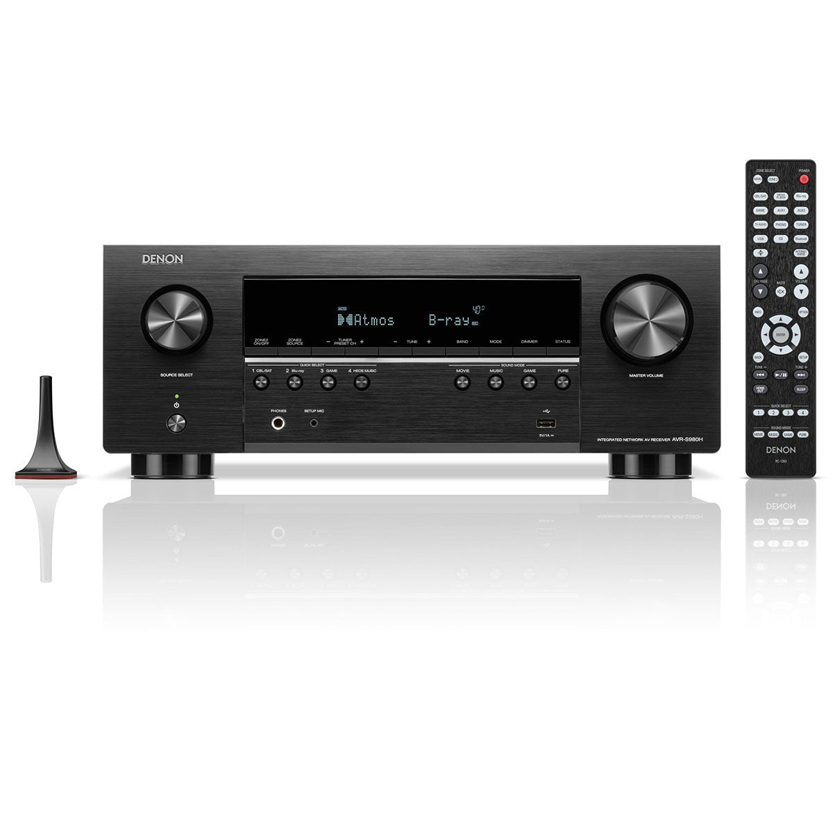 Denon AVR-S980H 7.2 Ch. 90W 4K/8K Dolby Atmos AV Receiver Powered by HEOS