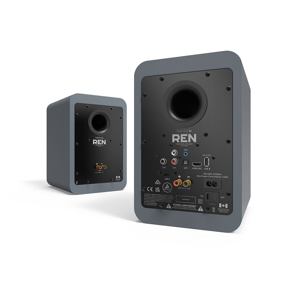 Kanto REN 200W Powered Bookshelf Speakers - Pair