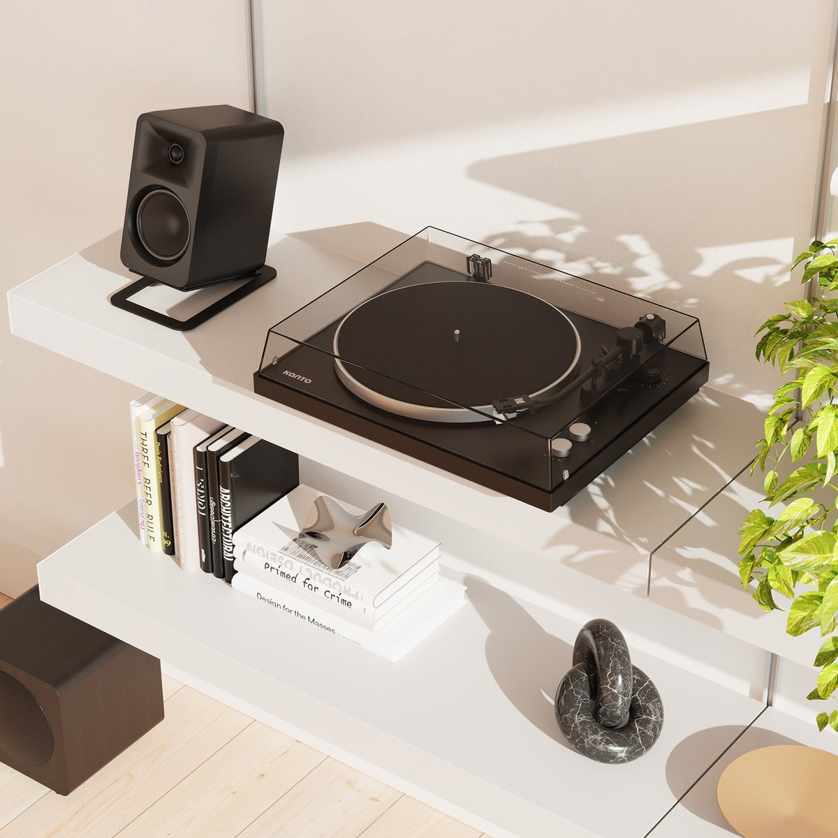 Kanto OBI3 Turntable with Bluetooth 5.3, Preamp, and Pitch Control