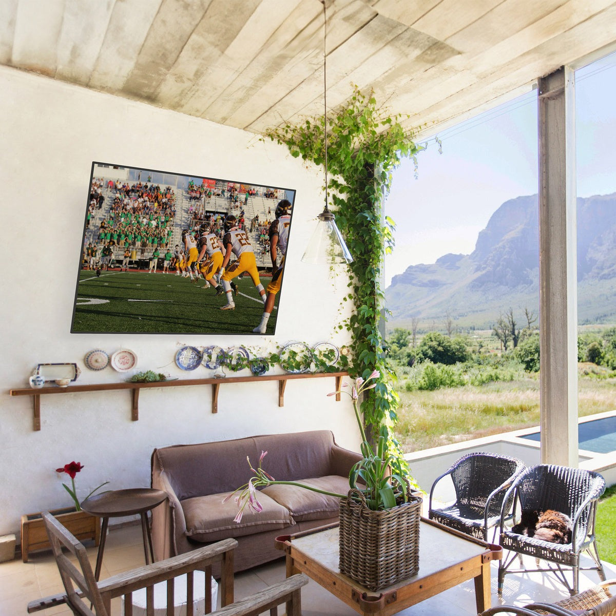 Kanto TE300SG Extendable Tilting Outdoor Weatherproof Locking TV Wall Mount for 45” to 100” TVs
