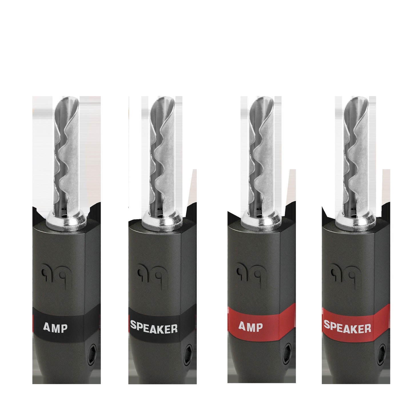 AudioQuest SureGrip® 300 Banana Speaker Connectors – Fits Standard Banana Jacks (Supports up to 9 AWG)