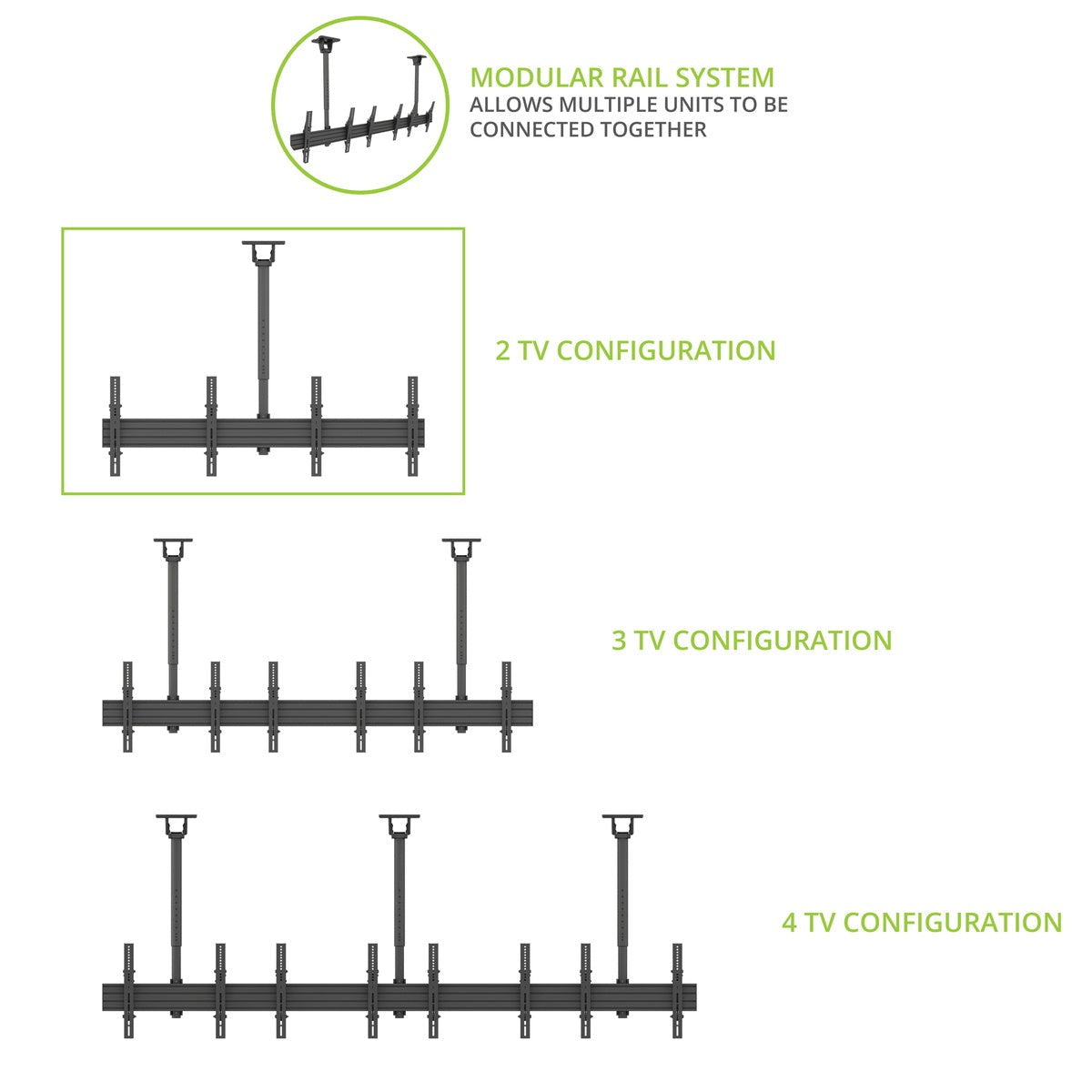Kanto Menu Board Mount System with Tilting Arms for 40" - 60" TVs