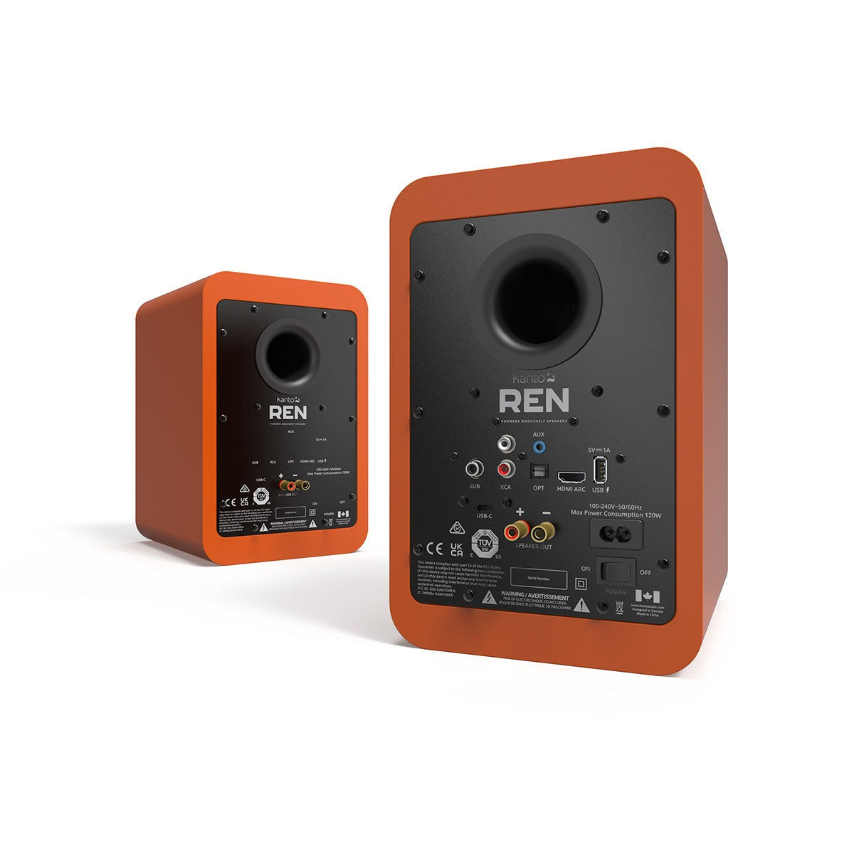 Kanto REN 200W Powered Bookshelf Speakers - Pair