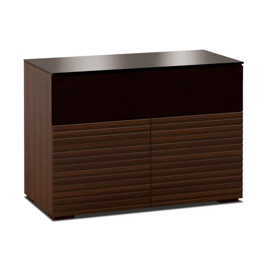 Salamander Designs Zurich 329 Twin-Width AV Cabinet w/ Center Speaker Opening Linear Texture- Opium Brown