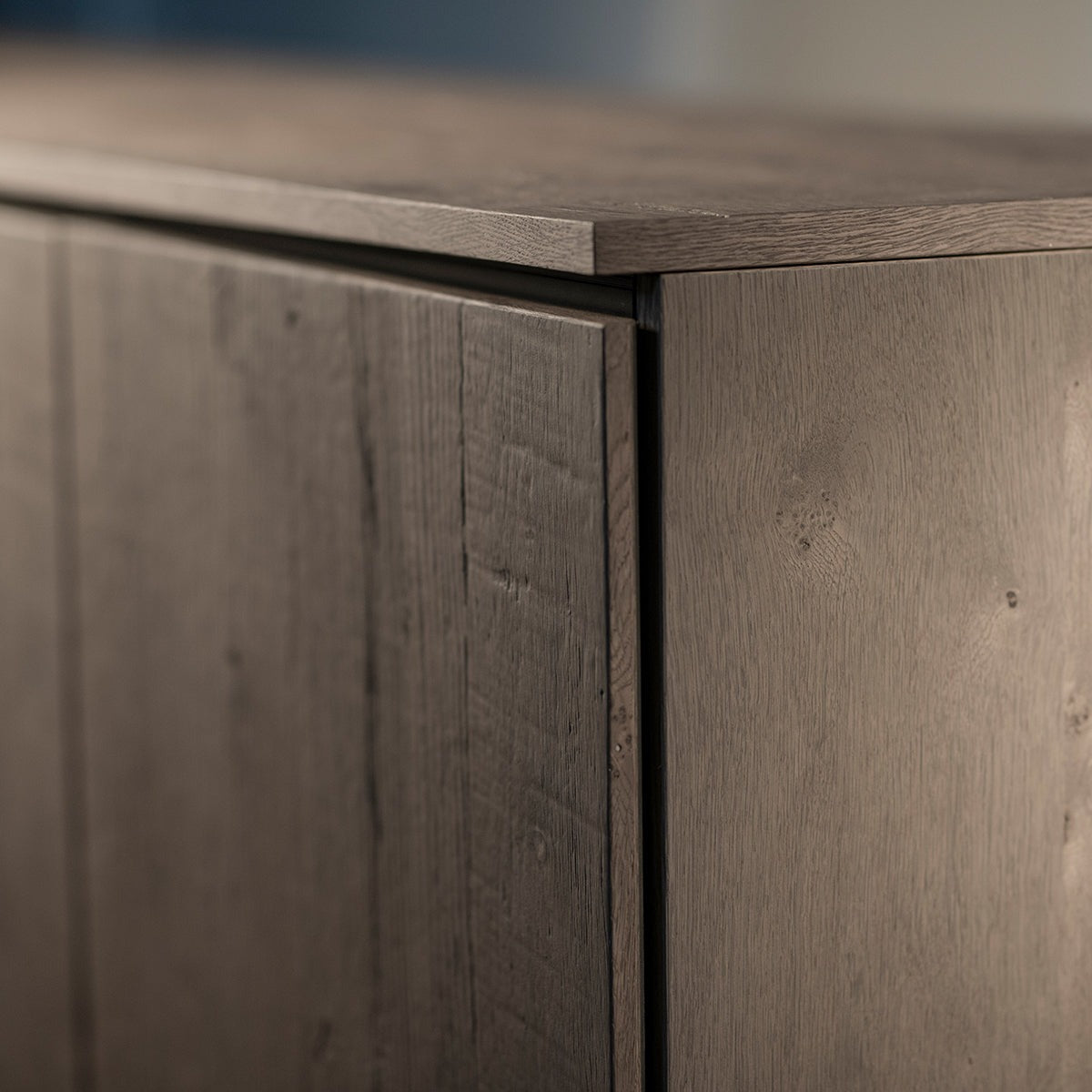 Salamander Designs Lancaster 323 Twin-Width AV Cabinet Corner - Barnboard Oak