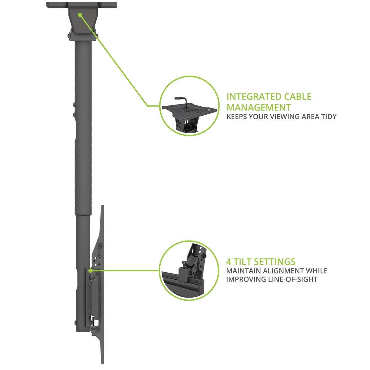 Kanto Menu Board Mount System with Tilting Arms for 40" - 60" TVs