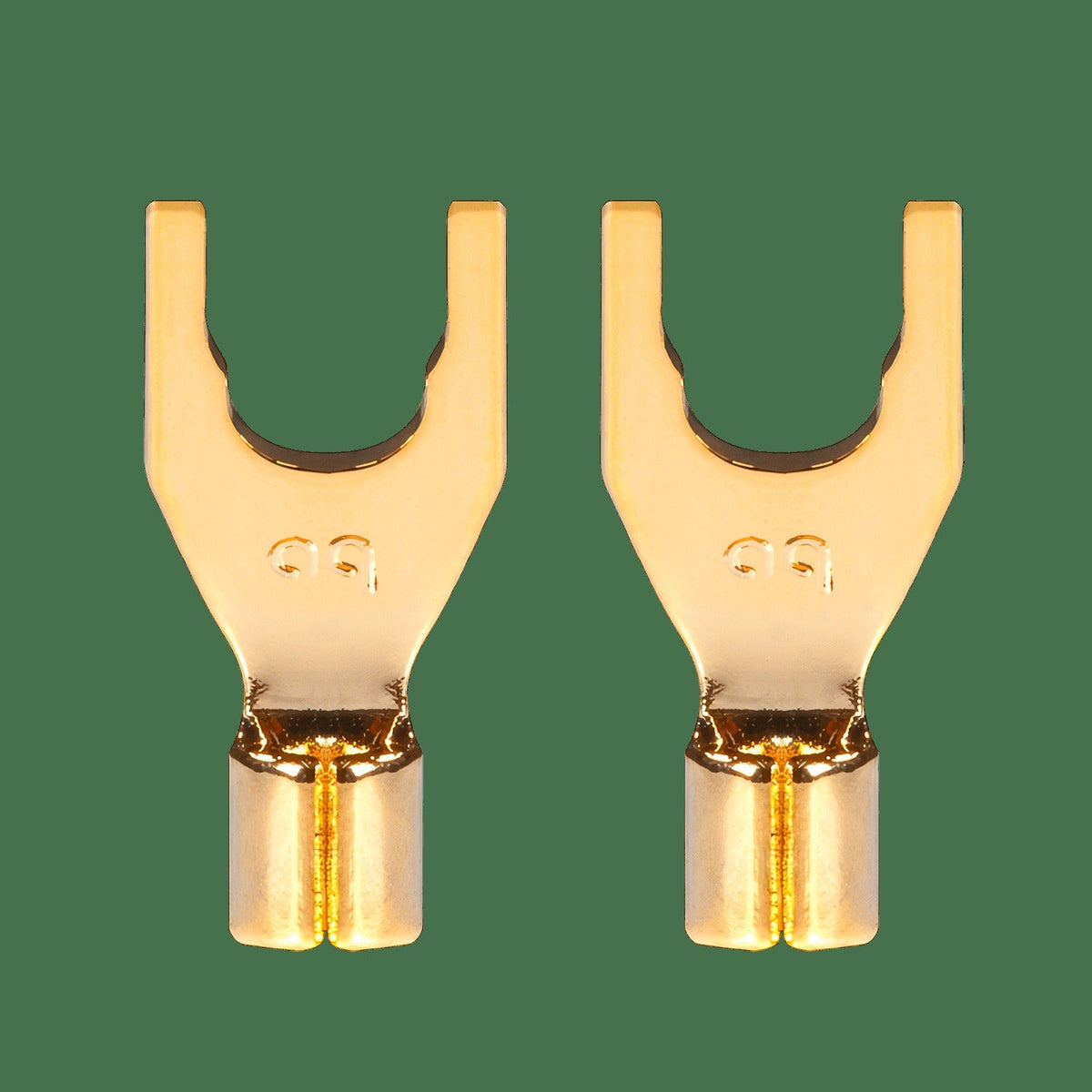 AudioQuest P10M Spade Connectors – Fits 1/4" and 5/16" Binding Posts (Supports up to 10 AWG)