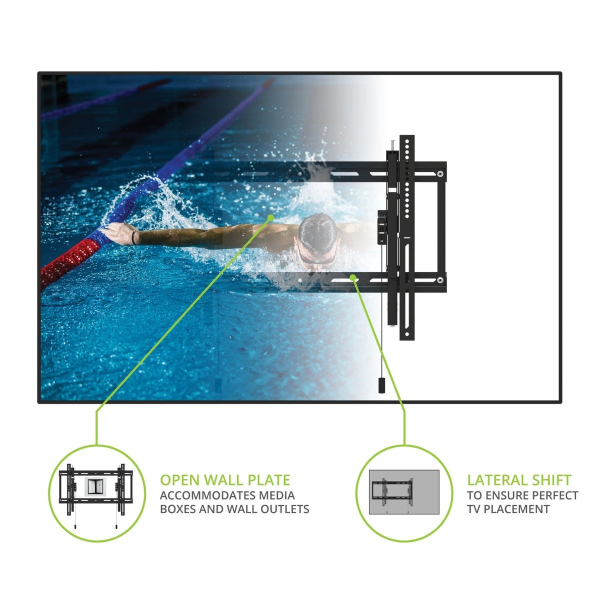 Kanto TE300SG Extendable Tilting Outdoor Weatherproof Locking TV Wall Mount for 45” to 100” TVs