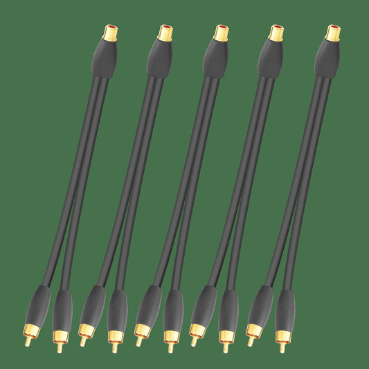 AudioQuest FLX-X F22M RCA Splitter i-Pack 1 x Female RCA > 2 x Male RCA Splitter - Installer 5-Pack