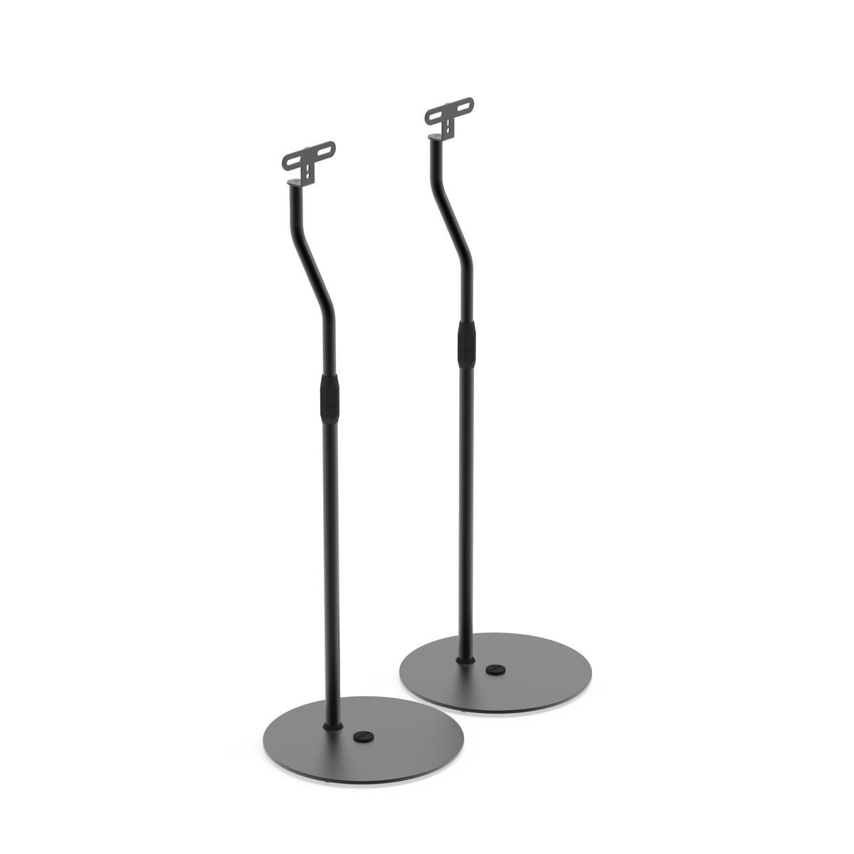Kanto SLH Universal Height Adjustable Speaker Stands for Satellites up to 9 lbs - Black (Pair)
