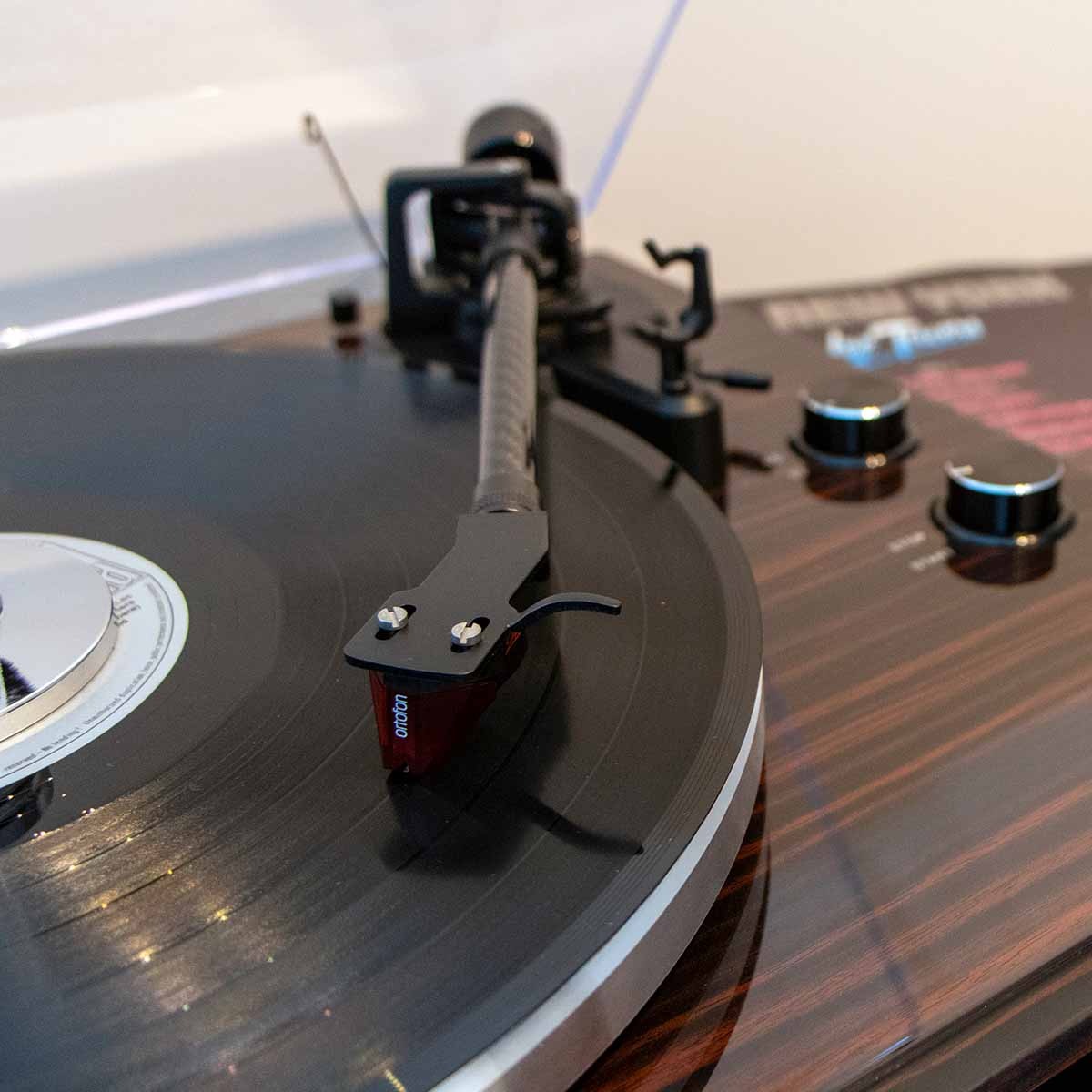 Lenco OPEN BOX LBT-345 Bluetooth Turntable w/Ortofon 2M Red - Walnut - A Grade