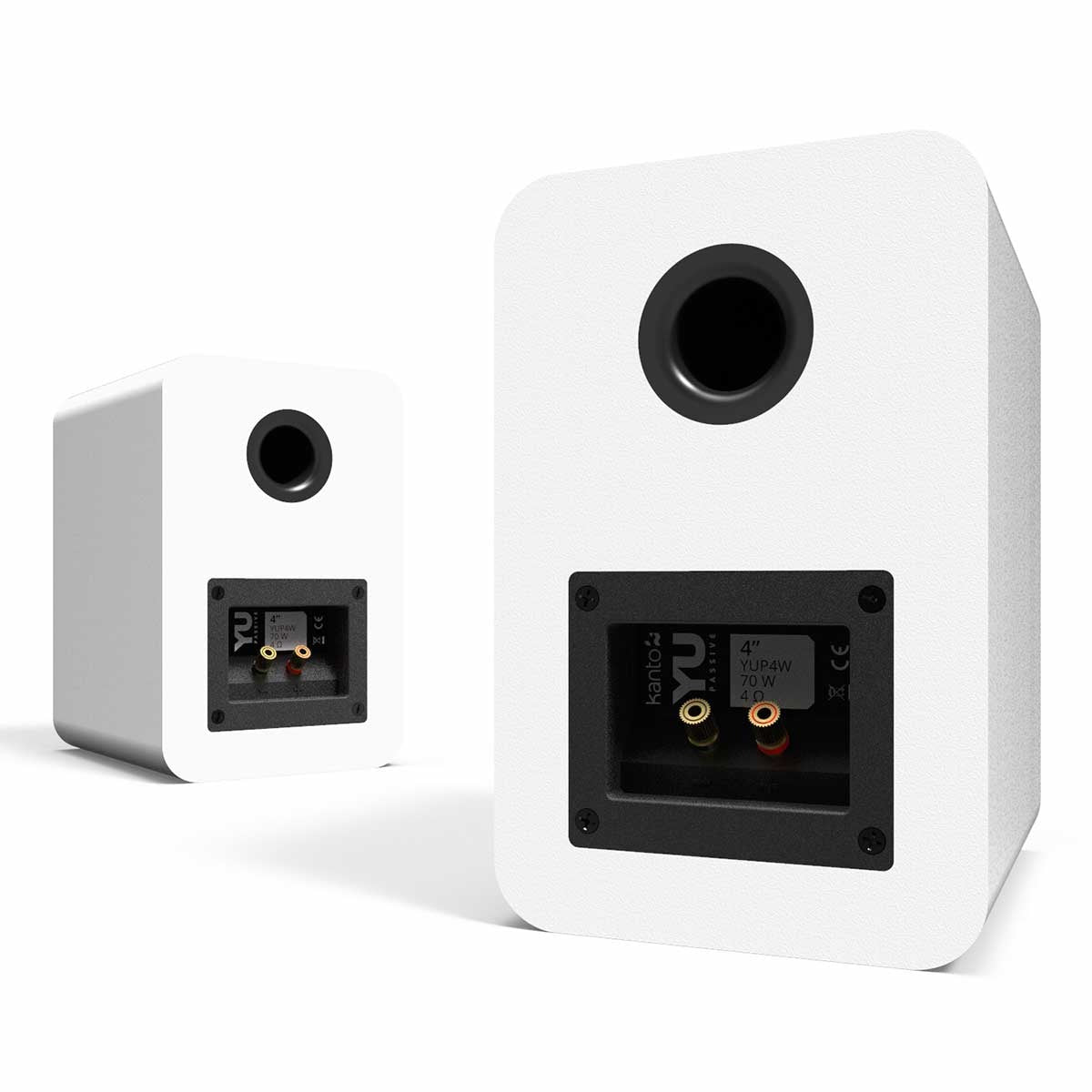 Kanto OPEN BOX YU Passive 4" Bookshelf Speakers - Matte White - Pair - A Grade