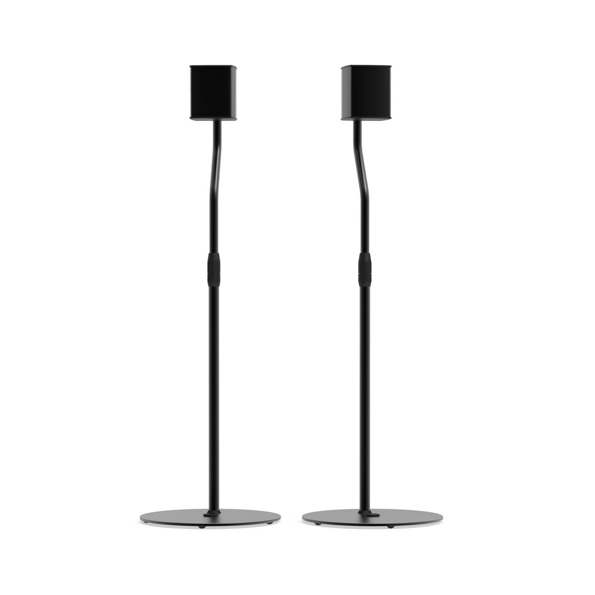 Kanto SLH Universal Height Adjustable Speaker Stands for Satellites up to 9 lbs - Black (Pair)