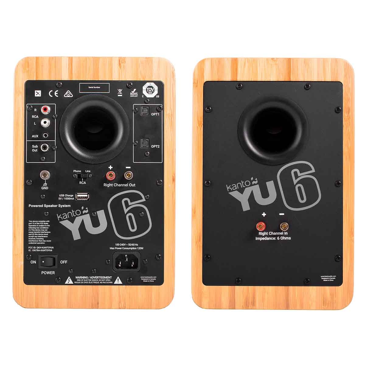 Kanto YU6 Powered Bookshelf Speakers - Pair