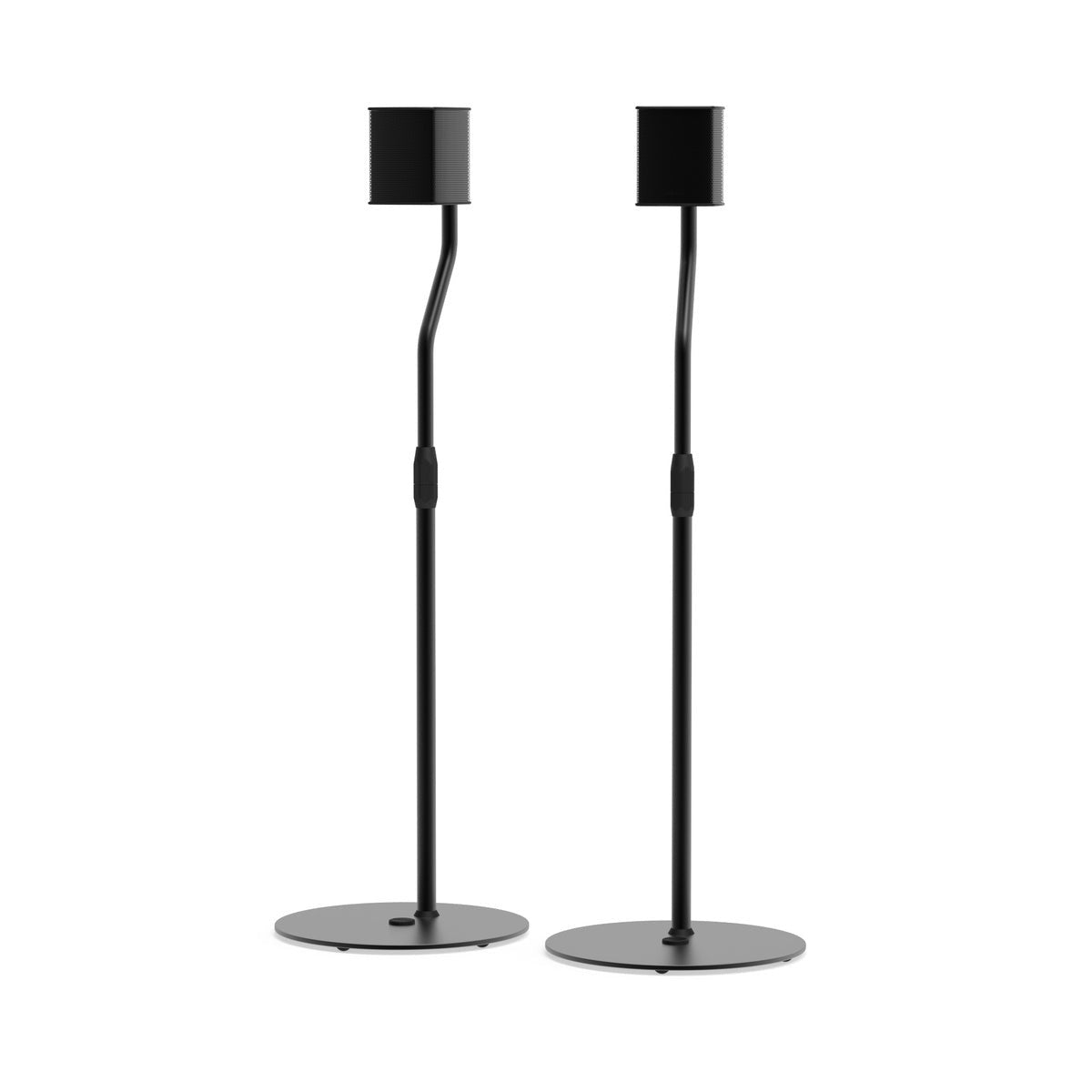 Kanto SLH Universal Height Adjustable Speaker Stands for Satellites up to 9 lbs - Black (Pair)