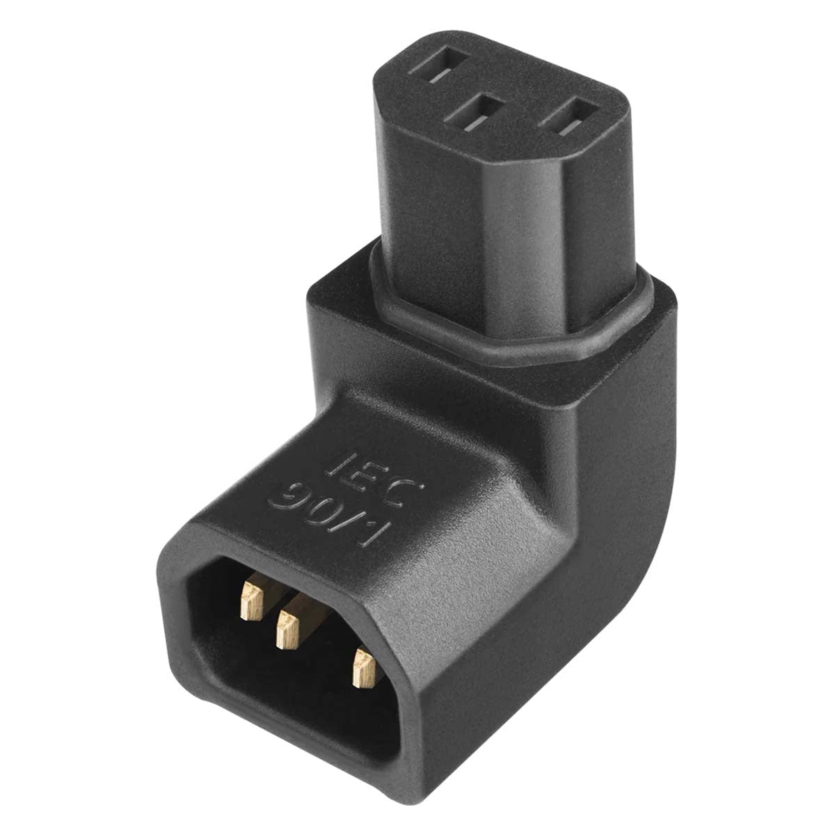 AudioQuest IEC90Ëš/1 IEC901 Female > Right-Angle Male IEC Adapter