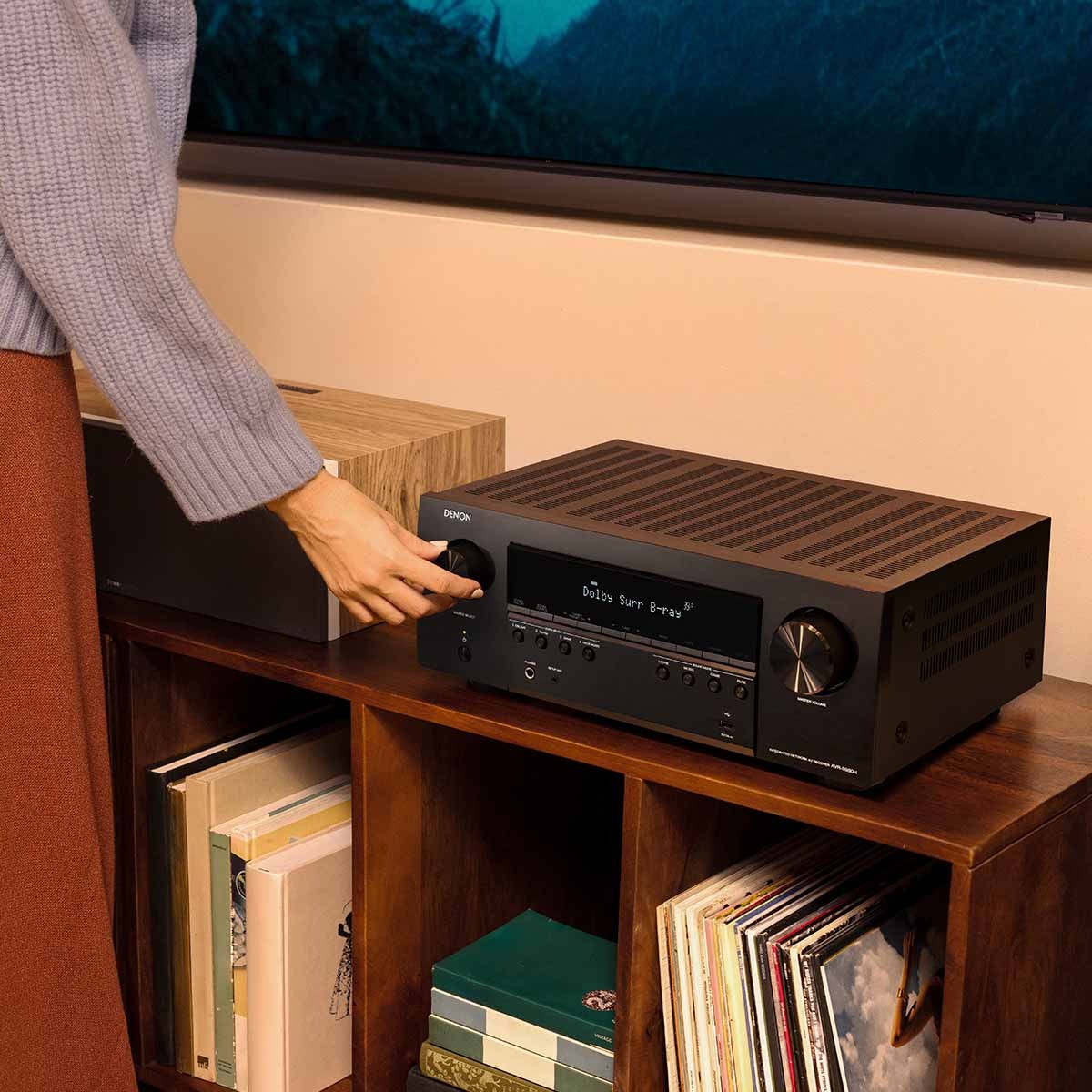 Denon AVR-S980H 7.2 Ch. 90W 4K/8K Dolby Atmos AV Receiver Powered by HEOS