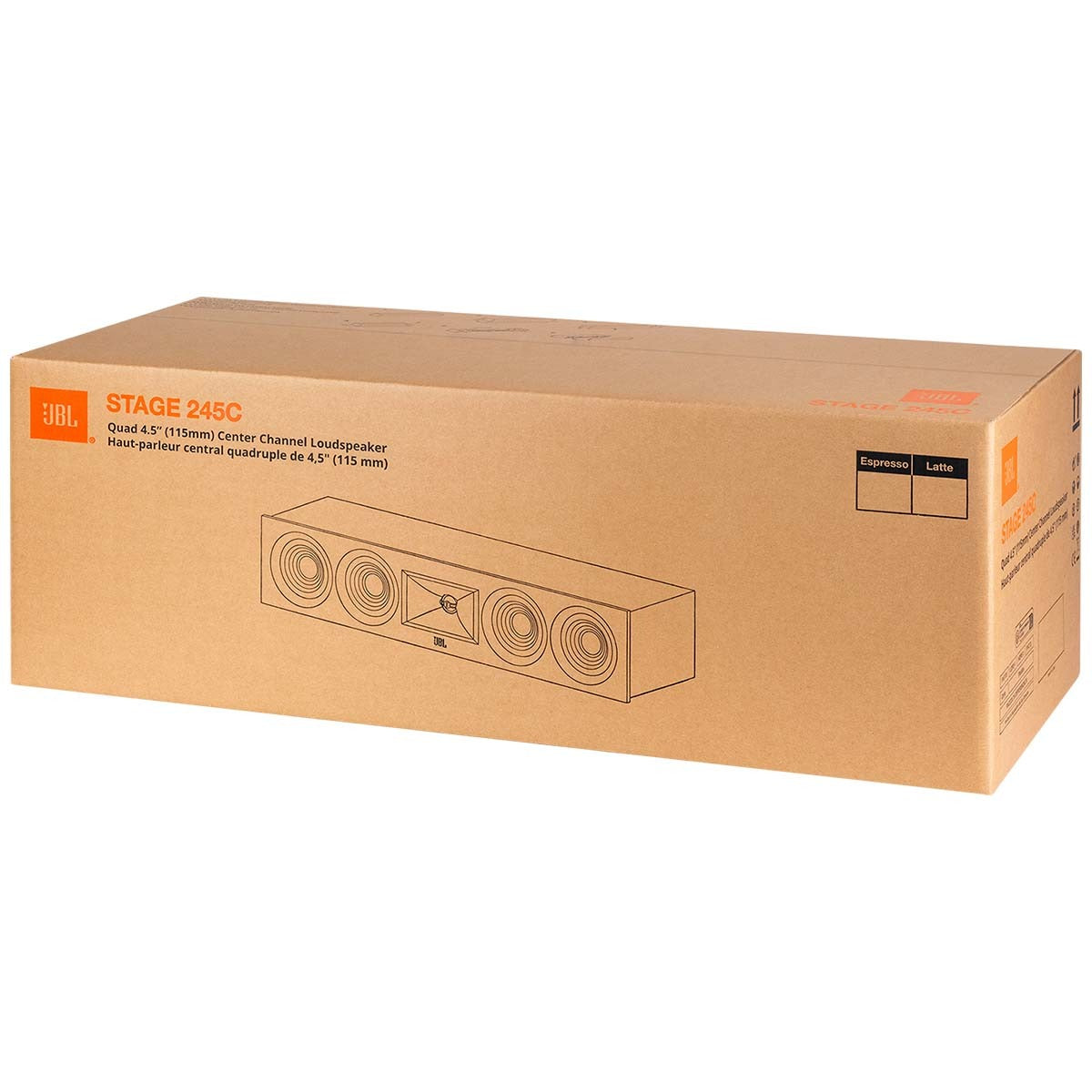 JBL Stage 2 245C 2.5-Way Quad 4.5-inch Center Channel Loudspeaker - Each