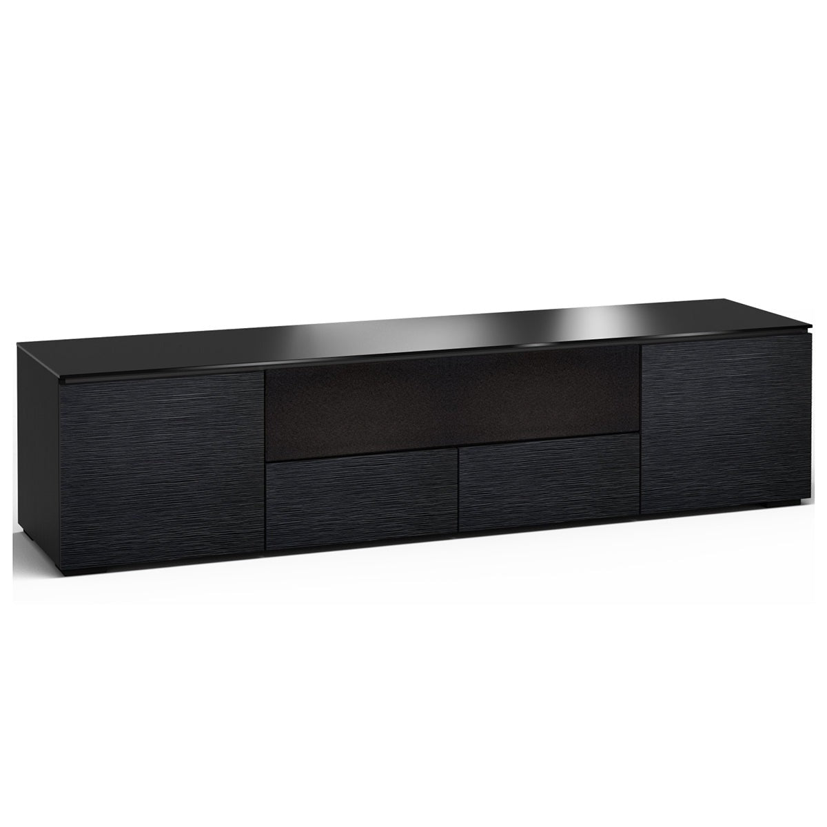 Salamander Designs Chicago 245 Quad-Width AV Cabinet w/ Center Speaker Opening - Black Oak