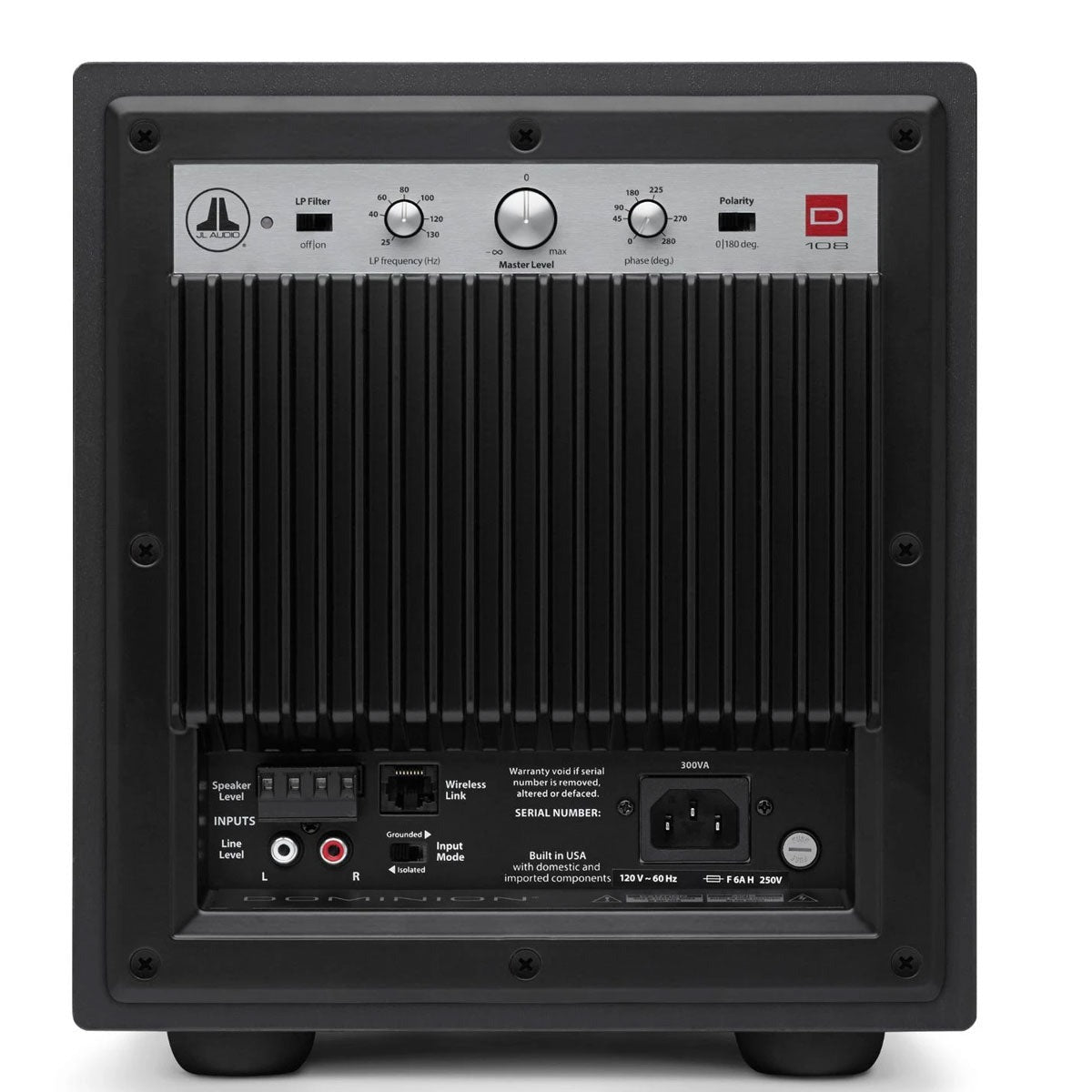 JL Audio D108 Subwoofer - Black Ash