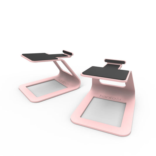 Kanto SE2P Elevated Desktop Speaker Stands for Small Speakers - Pink (Pair)