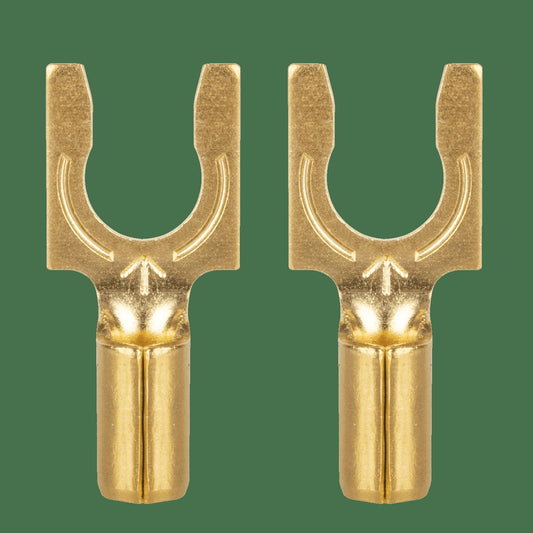 AudioQuest 1414 Spade Connectors – Fits 1/4" Binding Posts (Supports up to 14 AWG)